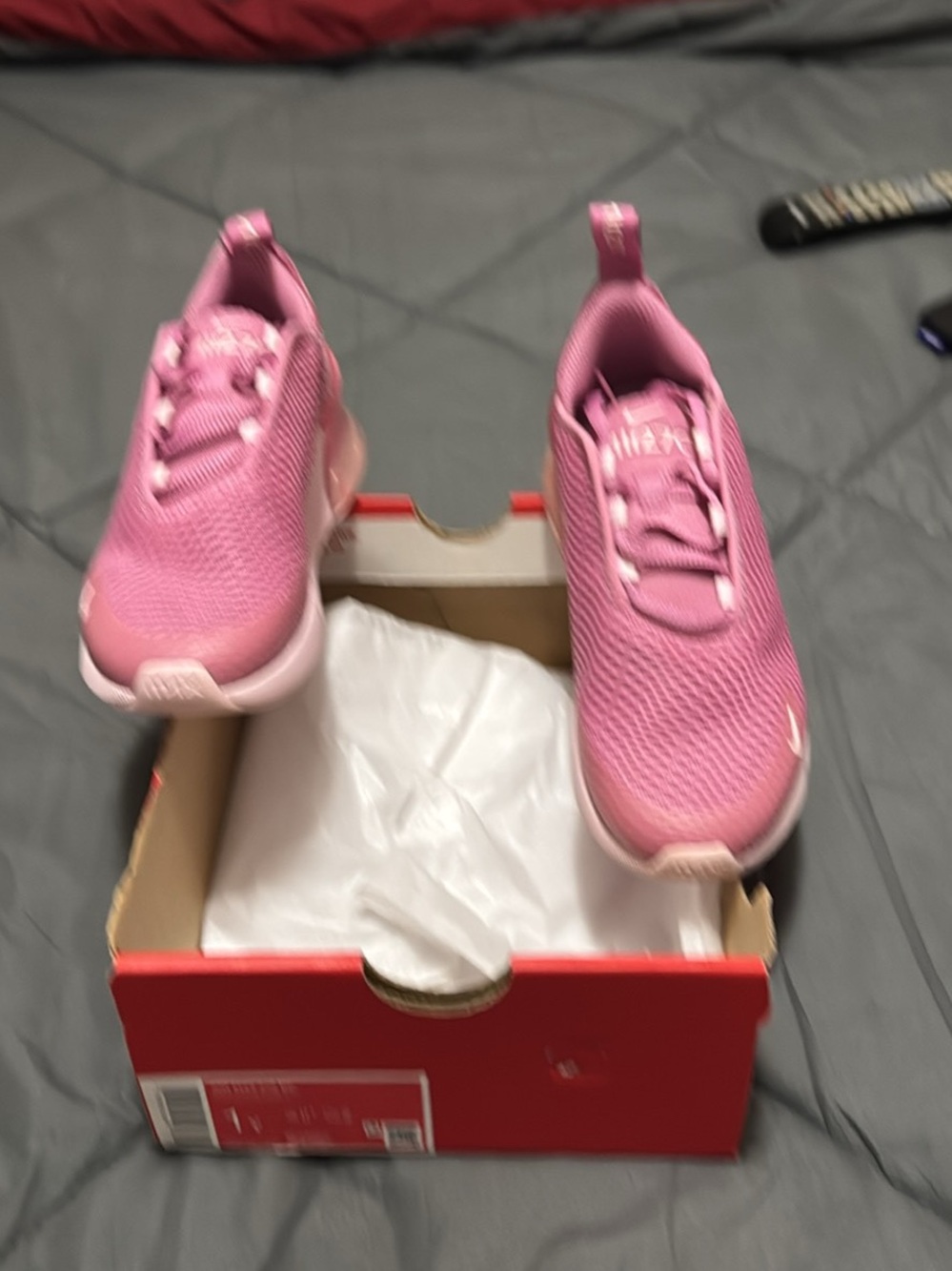 Kids Nike Air Max 270 Pink Mesh Slip-On Sneakers